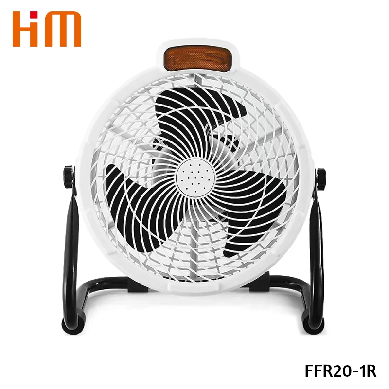 8 inch oplaadbare ventilator met LED-licht